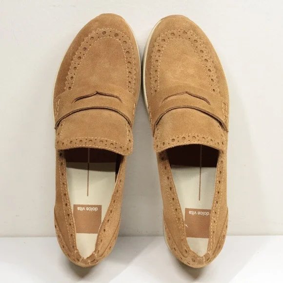 Dolce Vita Tan Platform Loafers - Picture 4 of 9